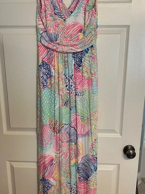 Lilly Pulitzer Pink Multi-Color Floral Print Dress - Picture 3 of 4